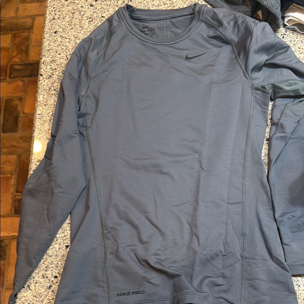 Nike Pro Gray Long Sleeve Shirt
